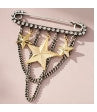 BROOCH STAR PIN-SILV GOLD