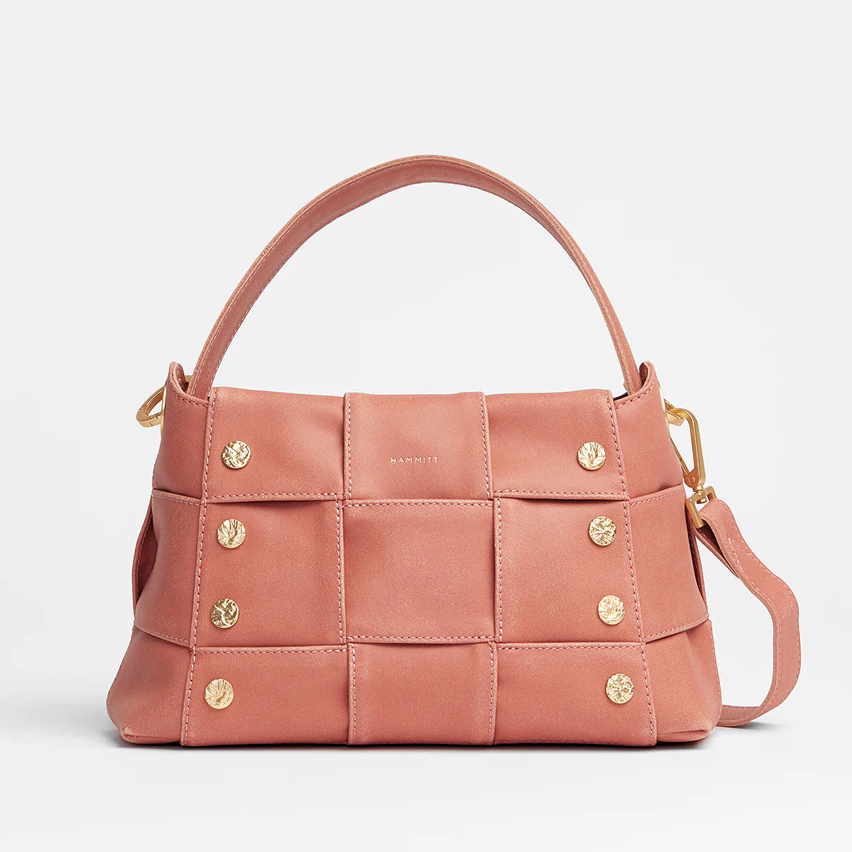 pink woven Hammitt bag