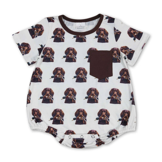 Baby SS Romper Duck & Dog Pocket
