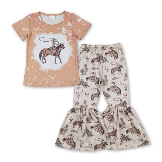 Rodeo Top & Bell Bottom Pants Bleached