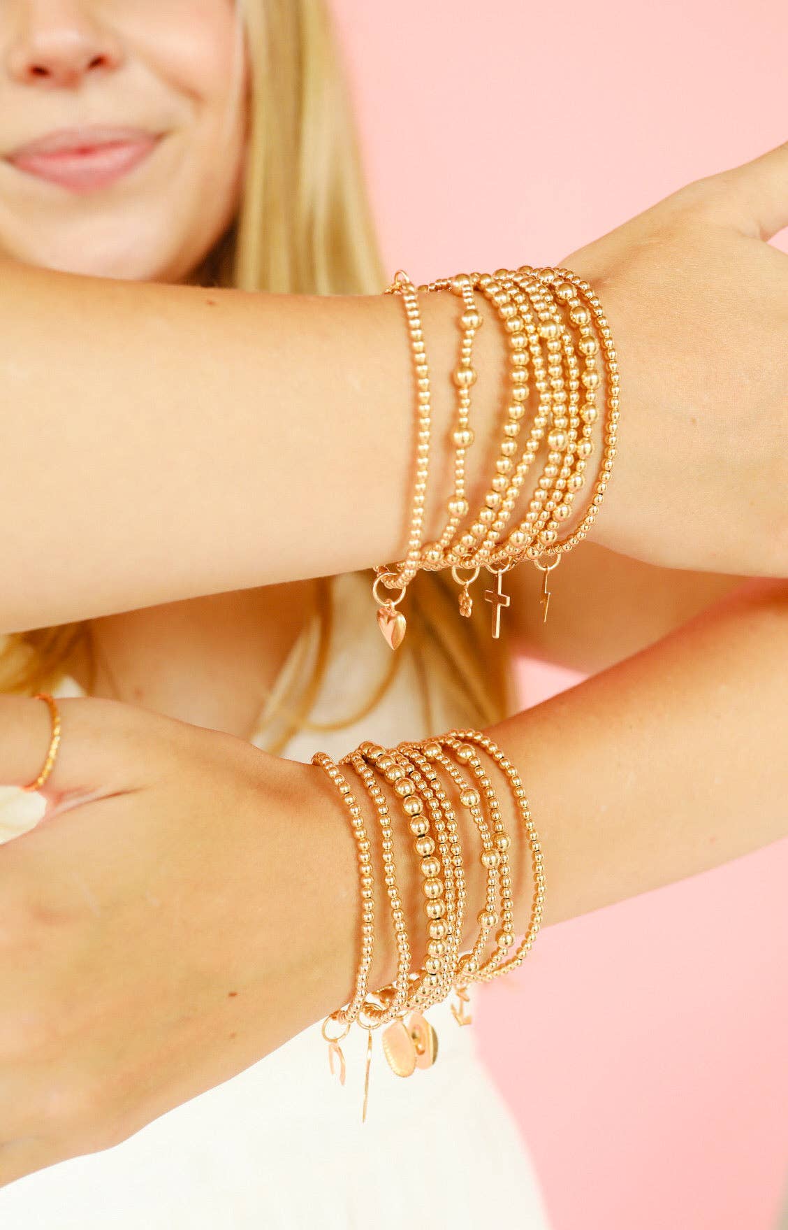 Virgin Mary Gold Charm Bracelet