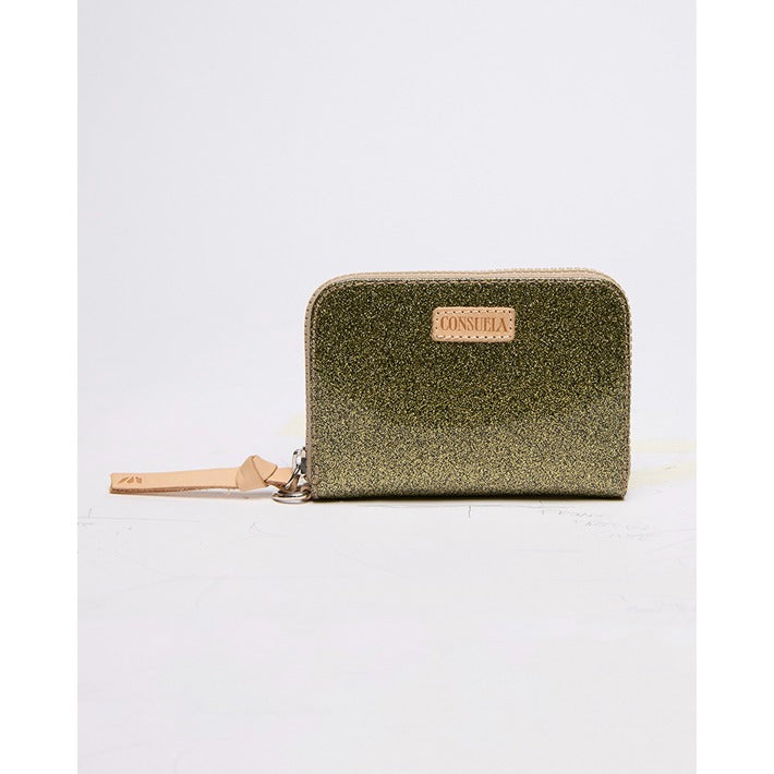 Oly Zippy Wallet by Consuela, Gold Sparkly Consuela Wallet