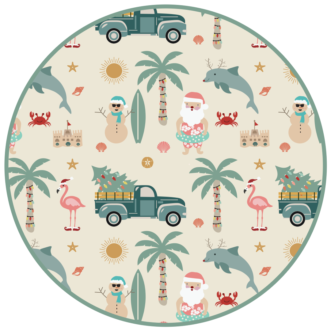 Pajamas Coastal Christmas Holiday Bamboo Baby Convertible Romper