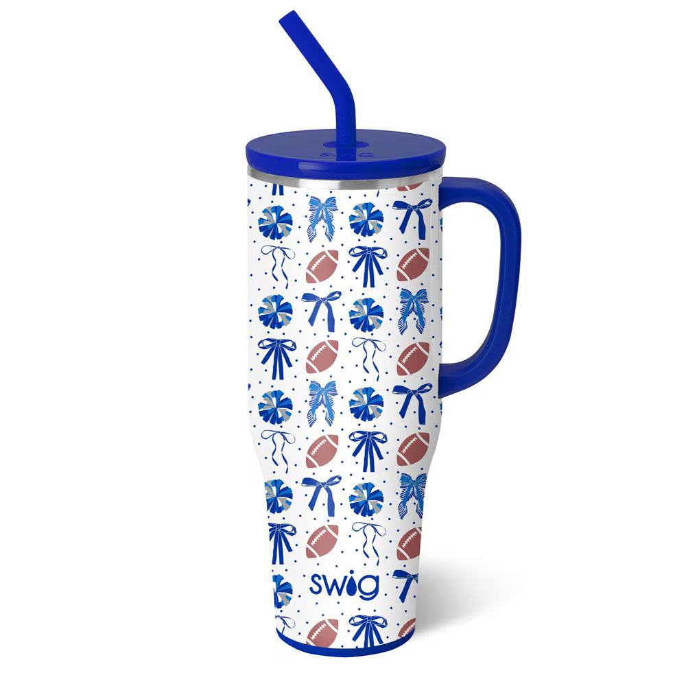 MEGA MUG SATURDAYS W/ HANDLE LID STRAW (8 Patterns)