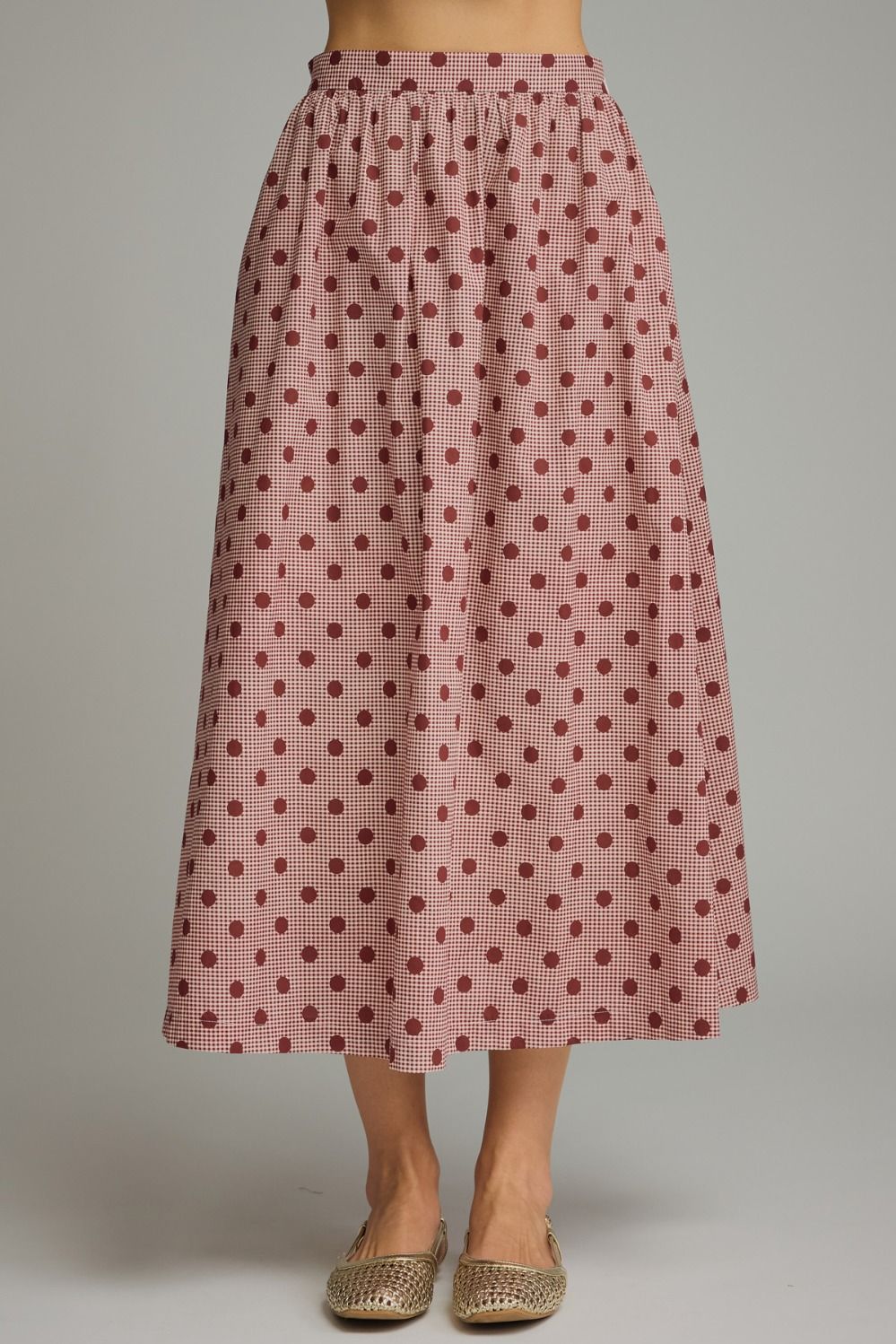 Entro Skirt Gingham Polka Dots