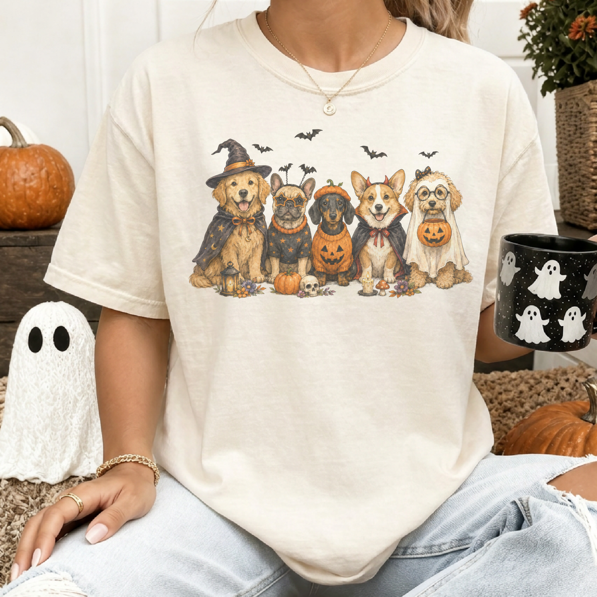 Tee Dog Costumes Halloween Cute Pet Holiday Graphic