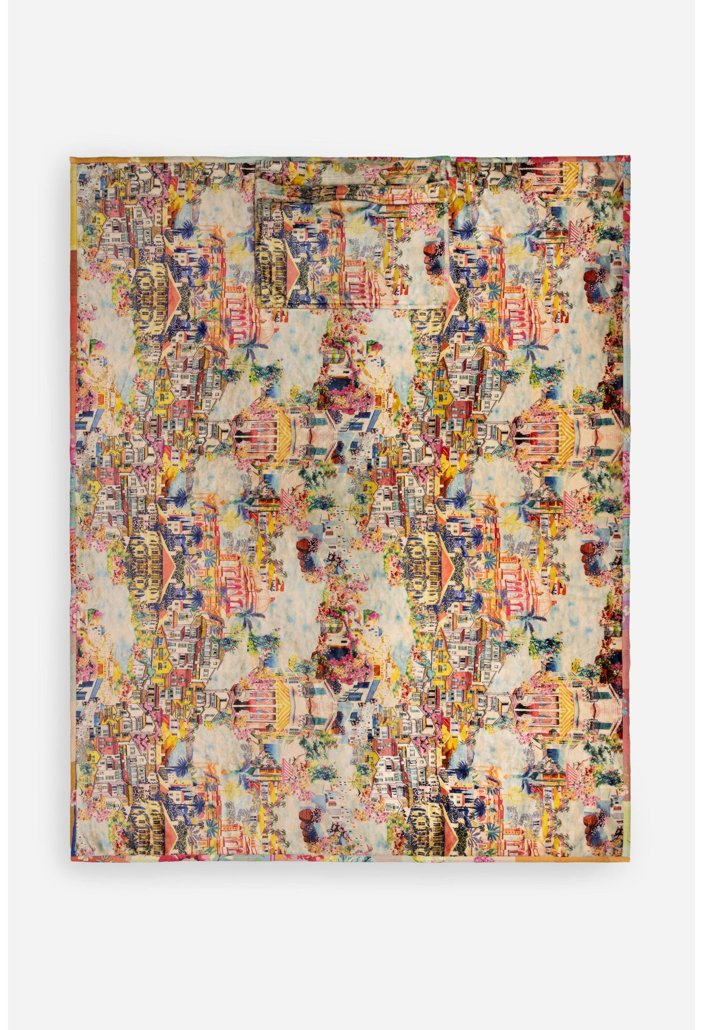 TRAVEL BLANKET REVERSIBLE W/ BAG 66X53 (Multiple Patterns)