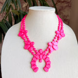 Necklace Night Bloom in Flamingo Pink