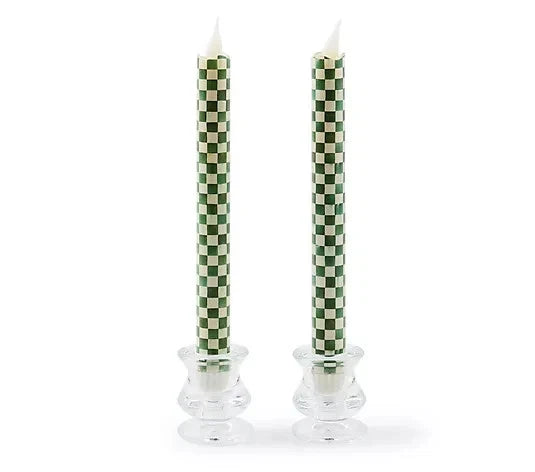 Candles Flameless Emerald Check