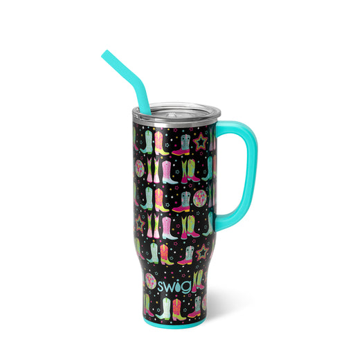 MEGA MUG W/ HANDLE LID STRAW (Multiple Patterns)