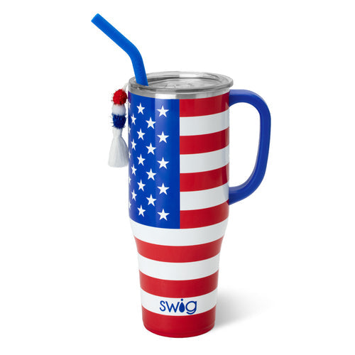 MEGA MUG W/ HANDLE LID STRAW (Multiple Patterns)