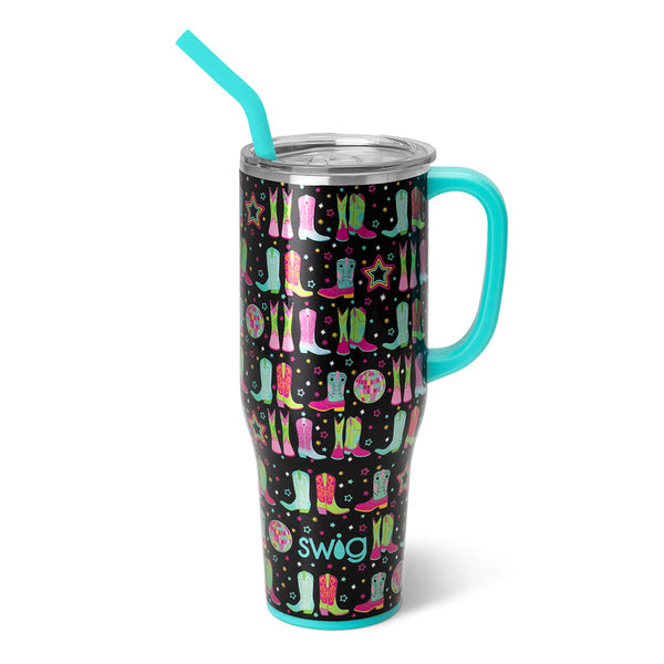 MEGA MUG W/ HANDLE LID STRAW (Multiple Patterns)