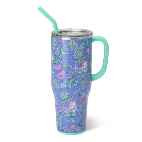 MEGA MUG W/ HANDLE LID STRAW (Multiple Patterns)