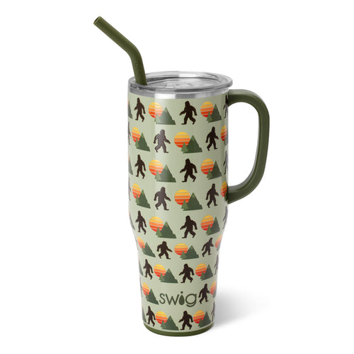 MEGA MUG W/ HANDLE LID STRAW (Multiple Patterns)