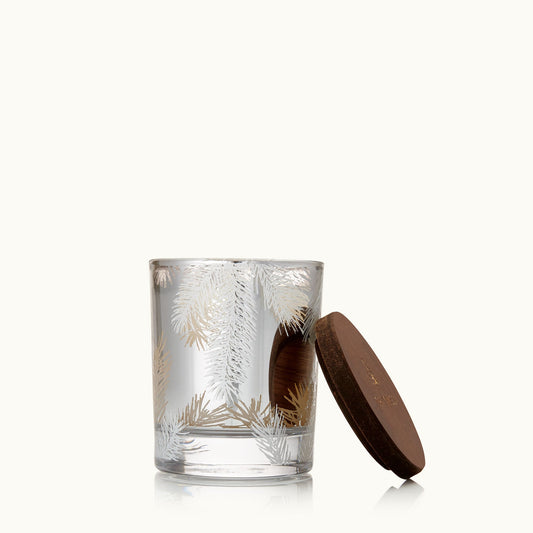 Candle Statement Pine Needle Silver Frasier Fir