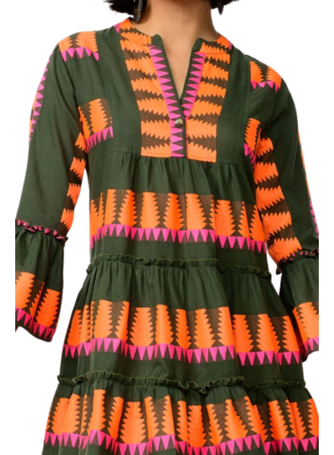 UF DRESS JACQUARD TIERED
