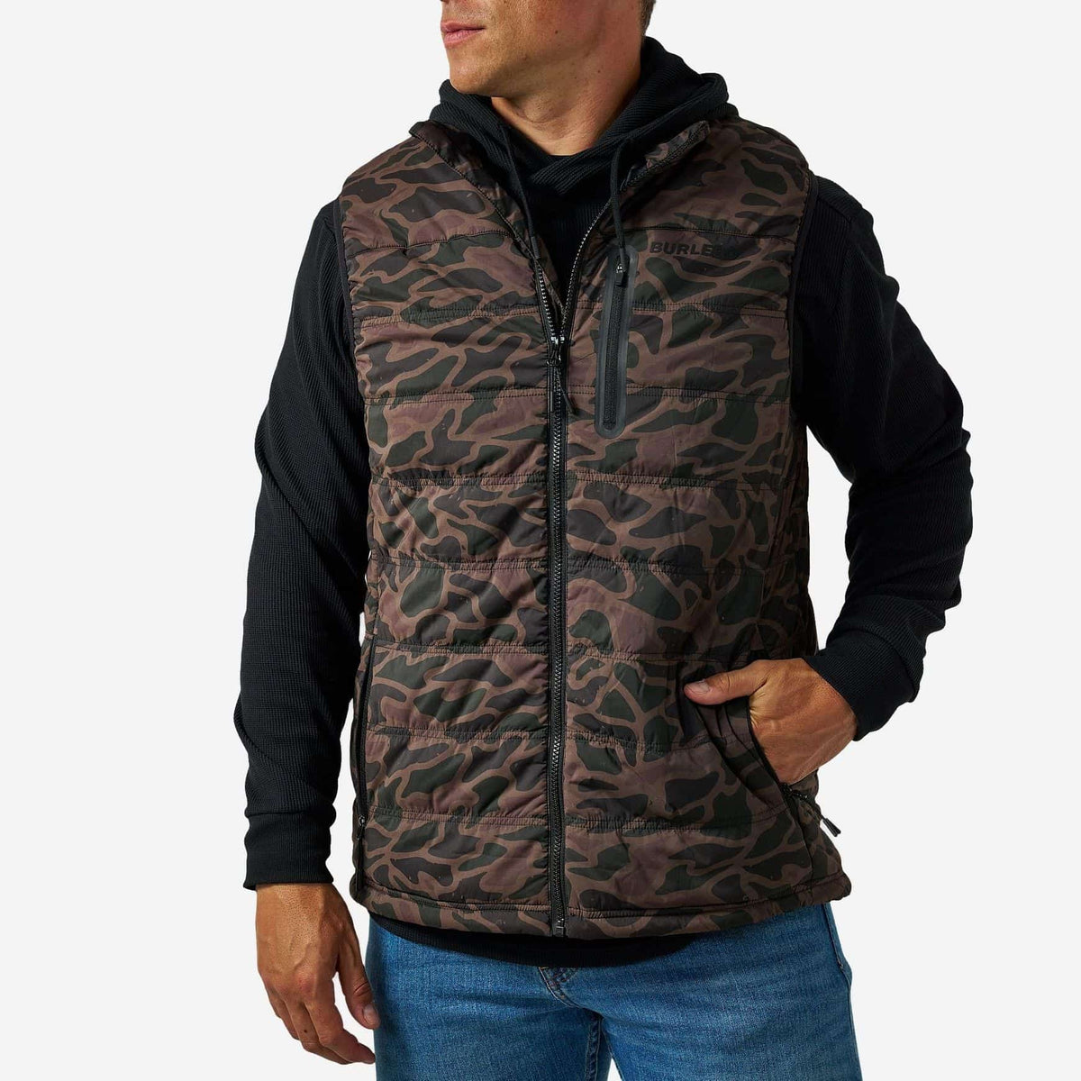 BURLEBO Puffer Vest BENDITA CAMO