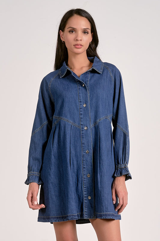 Denim Jean Dress Button Down