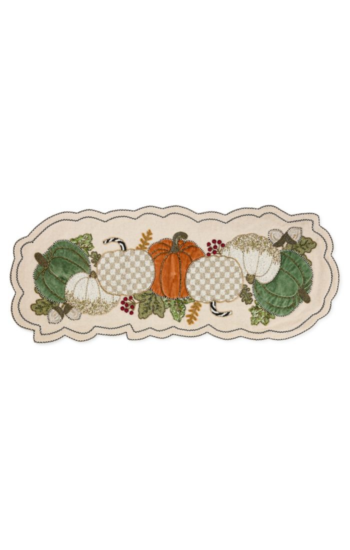 TABLE RUNNER HOLIDAY BEADED (Various Styles)