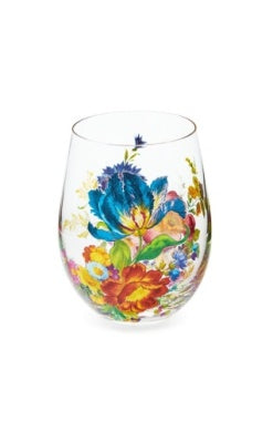 Mackenzie-Childs Wine Glass Flower Market Stemless