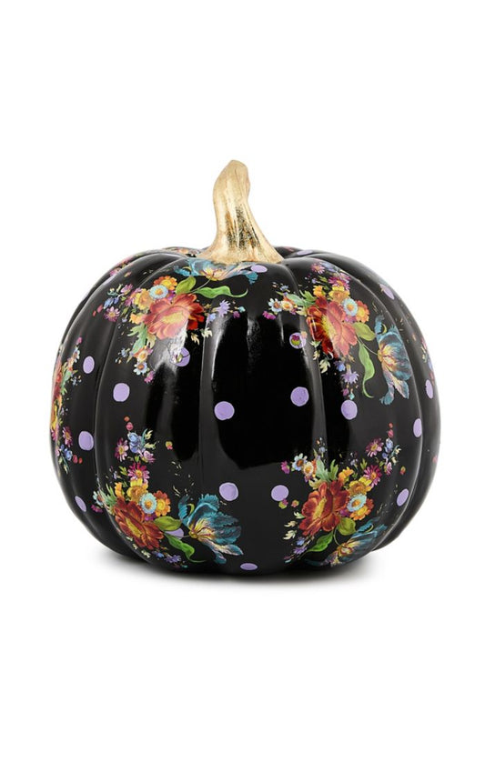 black floral pumpkin