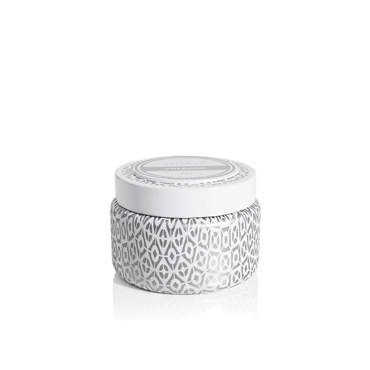 CANDLE TIN TRAVEL WHITE PRINTED-CB-732-VOL : 8.5OZ