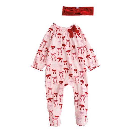 Sleeper Christmas Bow Baby