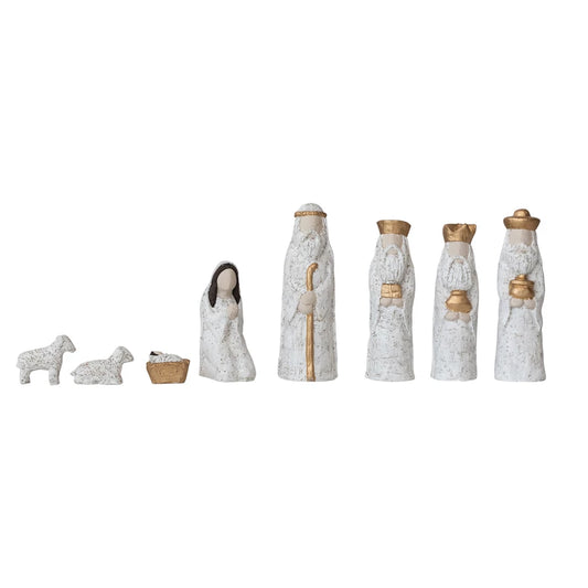 Nativity White & Gold  Finish