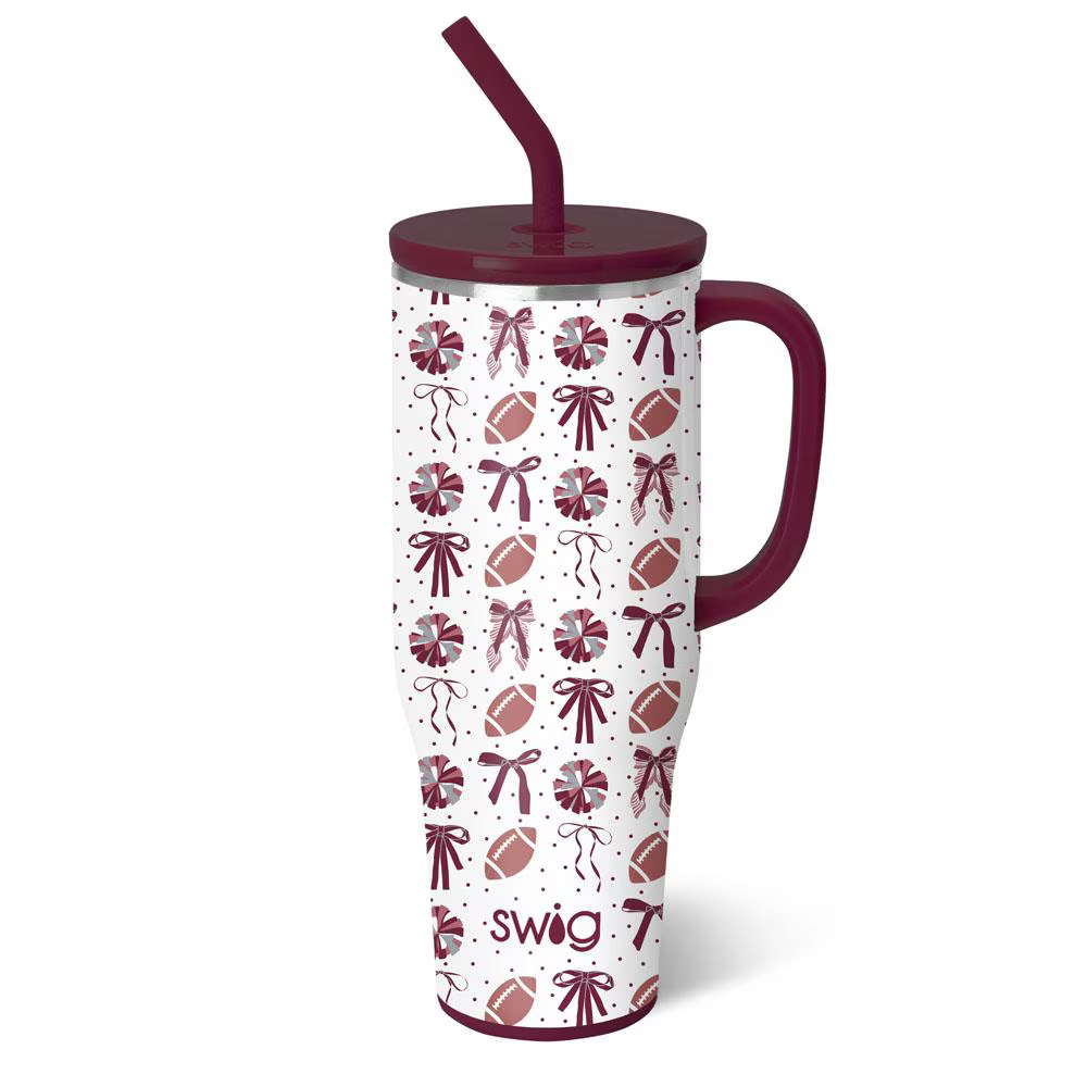 MEGA MUG SATURDAYS W/ HANDLE LID STRAW (8 Patterns)