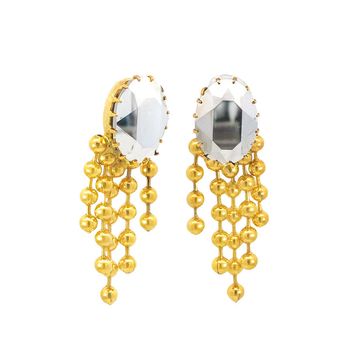 SADIE FRINGE EARRINGS IN MIXED METAL