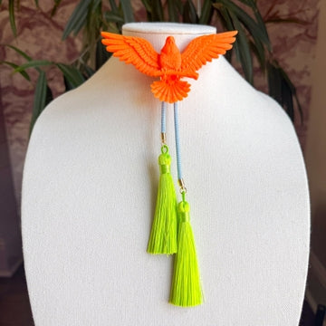 Bolo Eagle Burnt Orange with Baby Blue & Lime Green