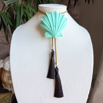 Bolo Shell Turquoise with Khaki & Black
