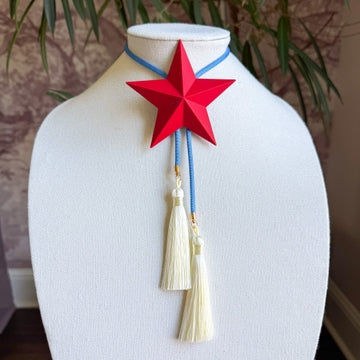 Bolo Lone Star Crimson with Ocean Blue & Ivory