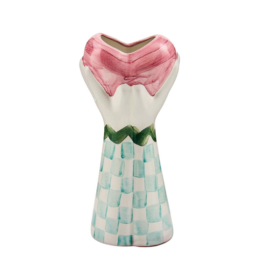 Mackenzie-Childs Vase Heart & Hand Collectors Series