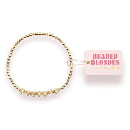 Lucky Fluted Bracelet in Gold