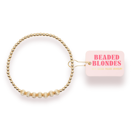 Lucky Fluted Bracelet in Gold