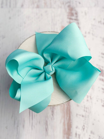 Hair Bow Texas Size Grosgrain Alligator Clip 6.5"