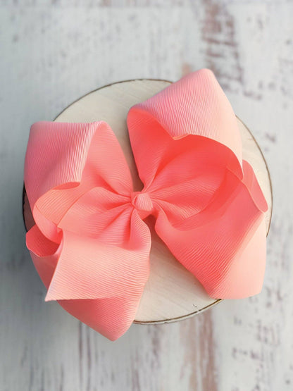Hair Bow Texas Size Grosgrain Alligator Clip 6.5"