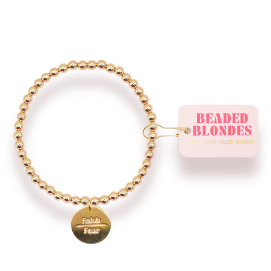 Faith Over Fear Charm Bracelet