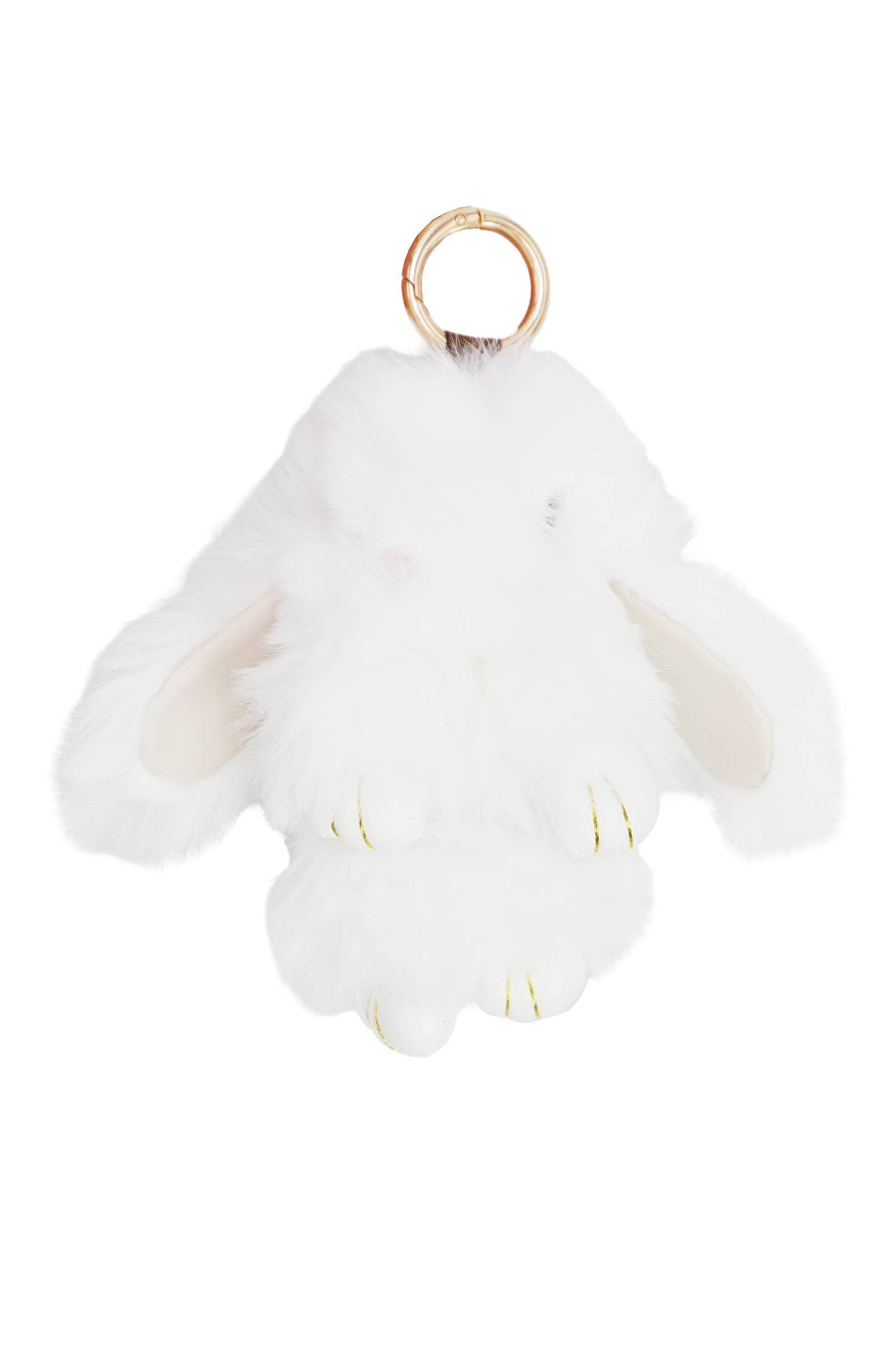Key Chain Bunny Rabbit Fuzzy Faux Fur Plush Doll