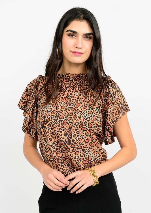 IJ TOP LEOPARD FLOUNCE