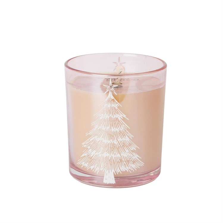 CANDLE JAR Pink Tree Decal Sweet Grace #079