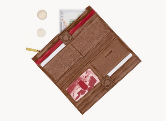 Hammitt 110 NORTH Caramel Apple / Antique Gold WALLET