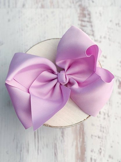 Hair Bow Texas Size Grosgrain Alligator Clip 6.5"