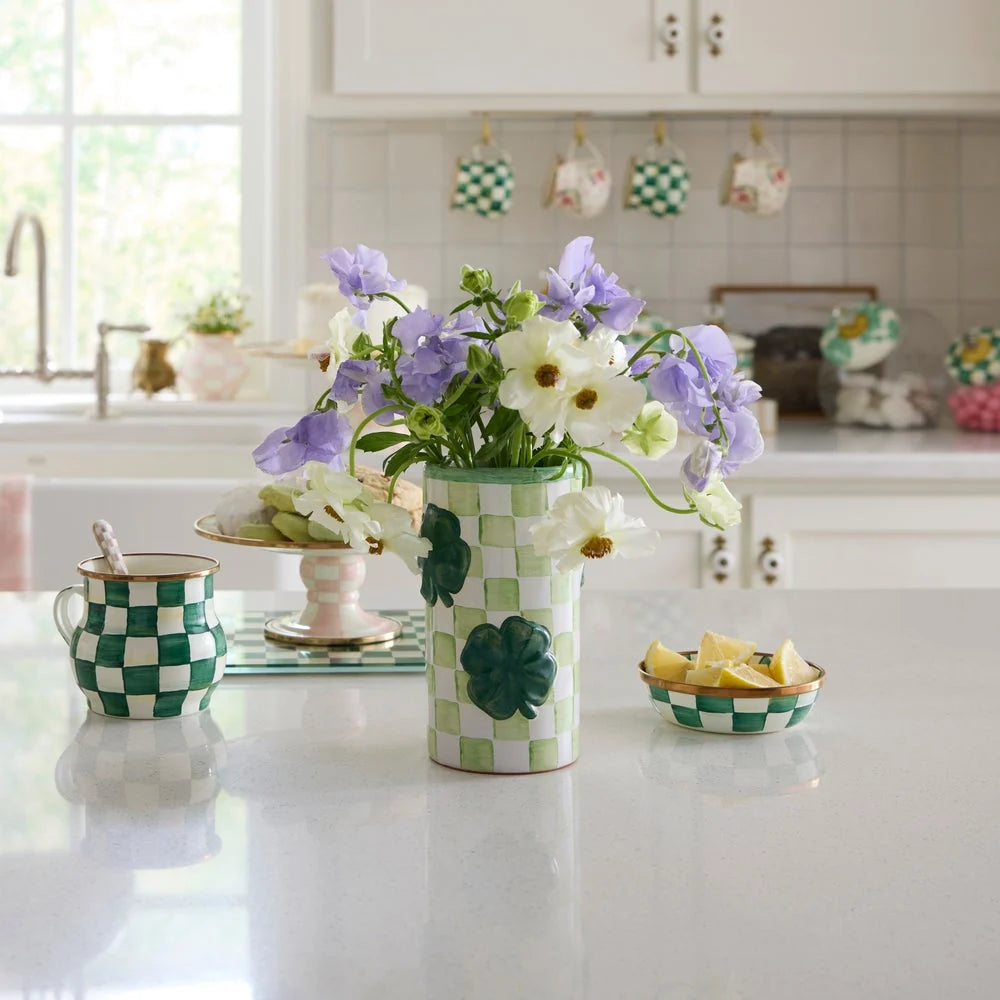 Mackenzie-Childs Vase Clover Collectors Series Edition