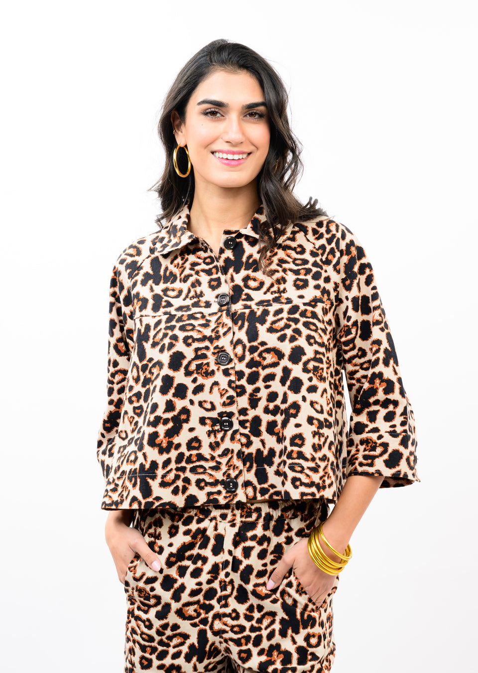 Ivy Jane Jacket Swing Leopard TAN