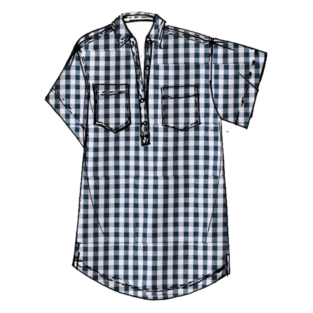 Dress Mini Getaway Navy Gingham