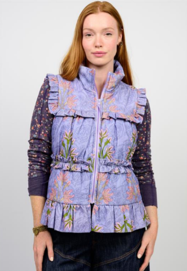 Ivy Jane VEST CORDUROY BLOCK PRINT