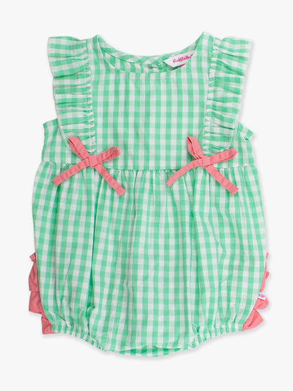 Romper Spring Bud Gingham Classic Ruffle Bubble Baby Girls