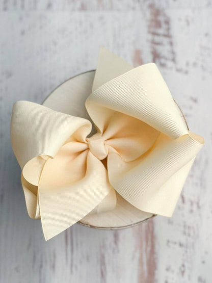Hair Bow Texas Size Grosgrain Alligator Clip 6.5"